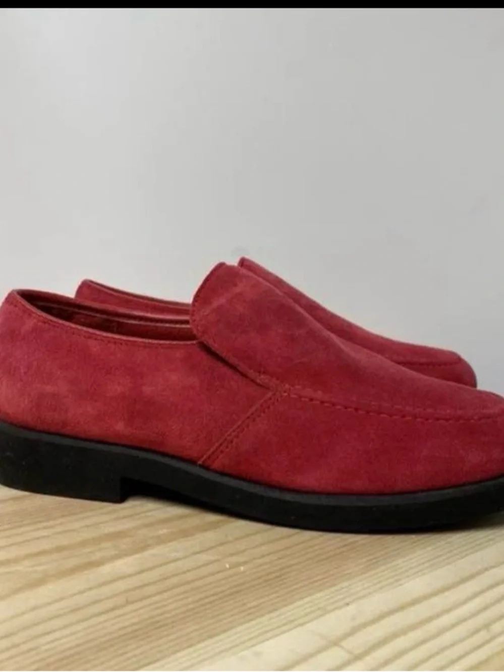 Hush Puppies Suede Loafer Shoes Red Girl's Size 3M